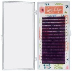 Ресницы Lash&Go микс 0,10/D/7-14 mm Фиолетовый (16 линий)