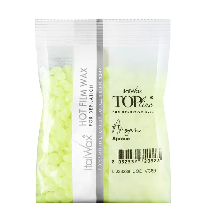 Воск горячий (пленочный) ITALWAX Top Line Argan (Аргана) гранулы (марка) 100гр