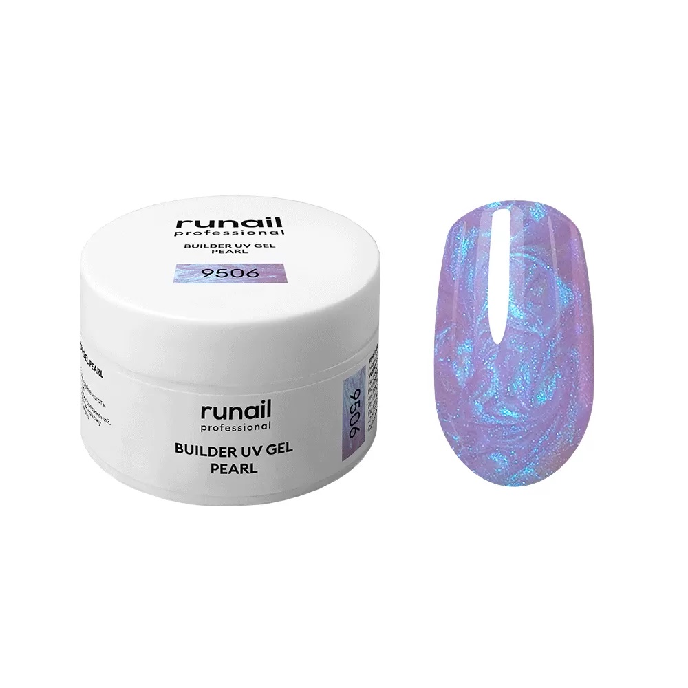 Моделирующий УФ-гель c жемчужным эффектом BUILDER UV GEL PEARL, 15г №9506