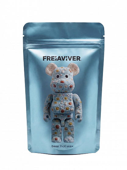 FREIAVIVER Воск для депиляции бровей и лица Bear Hot Wax синий, 100гр