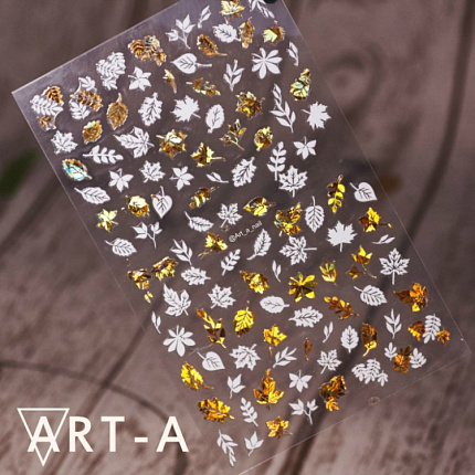 Art-A Наклейки 3D 660 белый+золото