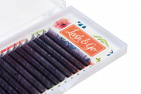 Омбре Ресницы Lash&Go микс 0,10/D/7-14 mm Фиолетовый (16 линий)