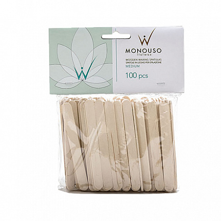 Шпатели деревянные средние ITALWAX 100 шт
