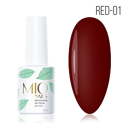 MIO Nails Гель-лак Red-01 Коллекция Red № 01, 8 мл