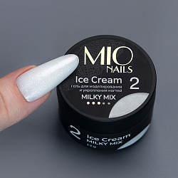 MIO Nails Гель ЧЗ ICE CREAM GEL - MILKY MIX # 02 - 13 г