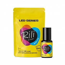 Клей черный для LED наращивания Rili Solar Black, 3 мл