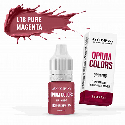 L18 PURE MAGENTA ORGANIC пигмент для губ 6мл (OPIUM COLORS) AS-Company™