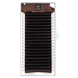 Ресницы Dark chocolate Le Maitre "Bronze" 20 линий M 0.10 MIX 8-15 mm