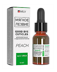 MILV Кератогель с мочевиной "GOOD BYE CUTICLES "ПЕРСИК". 15 мл 18828