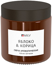 MILV Свеча ароматическая "ЯБЛОКО & КОРИЦА". 100 мл 20120