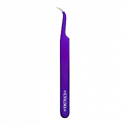 Пинцет изогнутый 90° Enigma (Purple metallic) с ручной заточкой extra-sharp