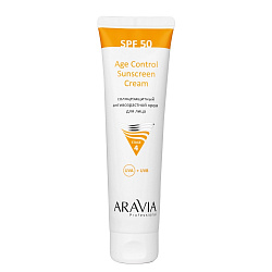 ARAVIA Солнцезащитный анти-возрастной крем для лица Age Control Sunscreen Cream SPF 50, 100 мл