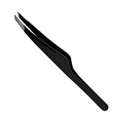 Пинцет для бровей Solinberg G807, (ручная заточка) чёрный, наклонное окончание с четкими гранями