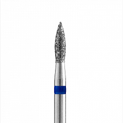 Тайфун, Алмазная фреза с Жемчугом (пламя острое), D2,5, L080, арт. 2499 средняя, 866.104.243.080.023