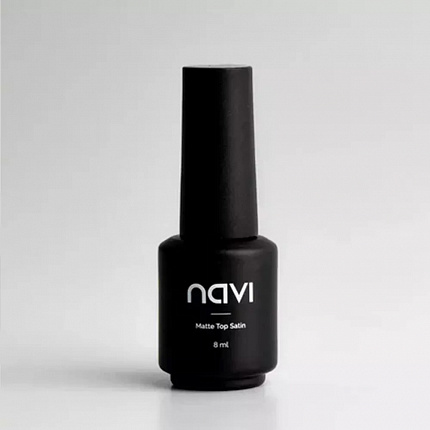 Матовый топ сатиновый для ногтей Matte Top Satin NAVI, 8 мл