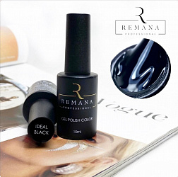 REMANA Гель-лак «IDEAL BLACK» New 10мл