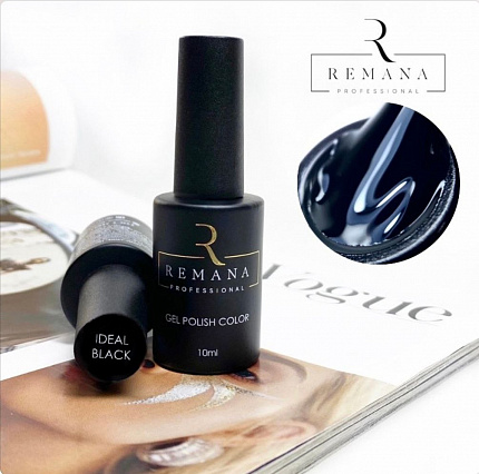 REMANA Гель-лак «IDEAL BLACK» New 10мл