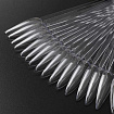 Типсы Short Stiletto Clear 40 шт
