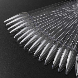 Типсы Short Stiletto Clear 40 шт