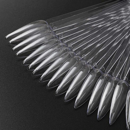 Типсы Short Stiletto Clear 40 шт