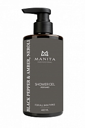 MANITA PROFESSIONAL Гель для душа парфюмированный "BLACK PEPPER, AMBER NEROLI" 460 мл
