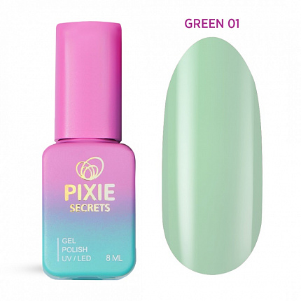 Pixie Secrets Гель лак Green 01 8мл