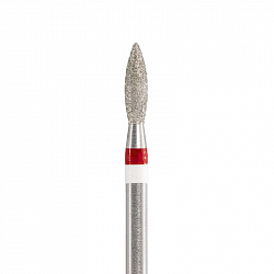 Тайфун, Алмазная фреза с Жемчугом (пламя острое), D2,5, L080, арт. 2488 мягкая, 856.104.243.080.025
