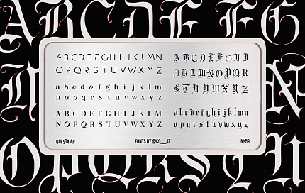 Пластина для стемпинга Go! Stamp 59 Fonts - @co__at