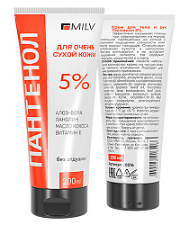 MILV Крем для тела и рук Пантенол 5%. 200 мл арт.20076