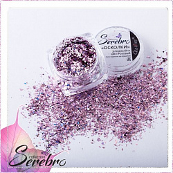 Дизайн для ногтей Осколки "Serebro collection", цвет розовый