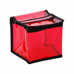 Косметичка прозрачная КУБ PB-01M-RED