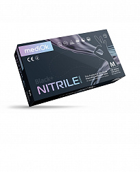 mediOk (марка) нитриловые перчатки смотровые неопуд., CARBON (Black+) Черные 4,0 гр, Размер M 100 шт