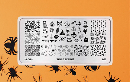 Пластина для стемпинга Go! Stamp 40 Spooky by @ksiunails
