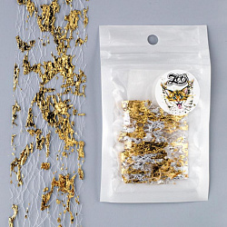 ZOO 1582 Фольга "Сетка поталь" 4*25 см белый/золото