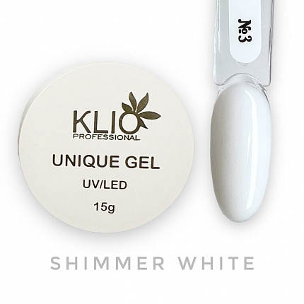 Klio UNIQUE GEL WHITE GLOW 15г