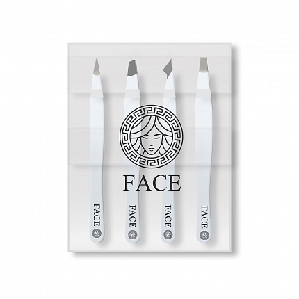 Набор из 4-х пинцетов FACE