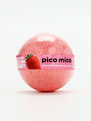 Бомбочка для ванны, 120 г, аромат клубника со сливками, PICO MICO