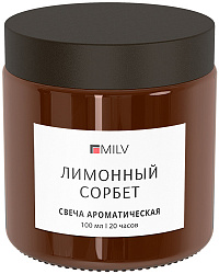 MILV Свеча ароматическая "ЛИМОННЫЙ СОРБЕТ". 100 мл 20118