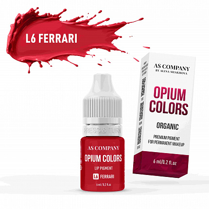 L6 FERRARI ORGANIC пигмент для губ 6мл (OPIUM COLORS) AS-Company™