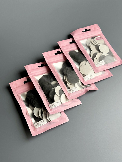Файлы д/педикюрного диска d 25/320 грит 50 шт роз. упак. pink house