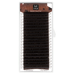 Ресницы Dark chocolate Le Maitre "Bronze" 20 линий C+ 0.10 MIX 7-13 mm