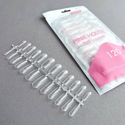Типсы nail kingdom 04 гелевые с контактной зоной квадрат 120 шт Pink House