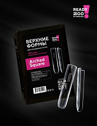 Ready2Go Верхние формы для наращивания ногтей Arched Square 140 шт