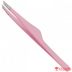 Пинцет для бровей Solinberg G804з, "Peach", (ручная заточка)наклонное окончание с четкими гранями