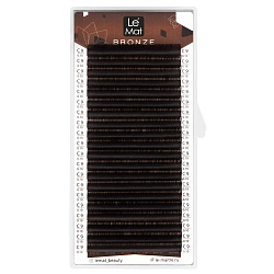 Ресницы Dark chocolate Le Maitre "Bronze" 20 линий C 0.10 MIX 7-13 mm