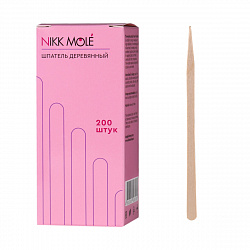Nikk Mole шпатель мини для воска острый 200 шт
