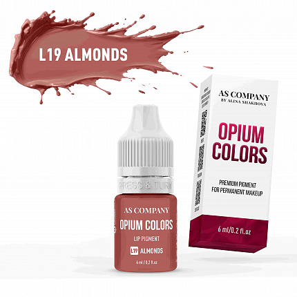 L19 ALMONDS пигмент для губ 6мл (OPIUM COLORS) AS-Company™