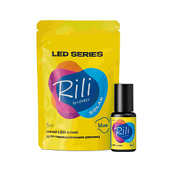Клей синий для LED наращивания Rili Solar Blue, 5 мл