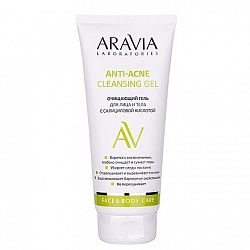 ARAVIA Laboratories Очищающий гель для лица и тела с салициловой кислотой Anti-Acne, 200 мл