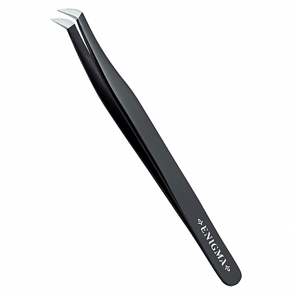 Пинцет Volume new Enigma (Black) с ручной заточкой extra-sharp